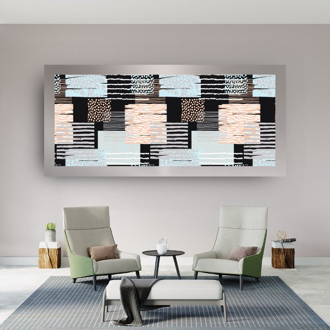 Decorative wall art, geometric shapes and lines canvas print (Creator Uploaded)