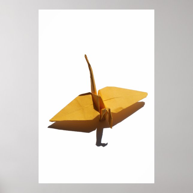 decorative wall art poster , lucky origami crane (Front)