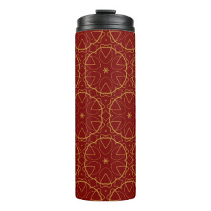 Decorative wallpaper design in shape. seamless pat thermal tumbler
