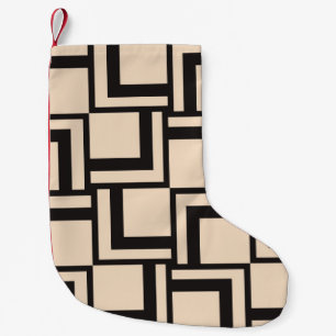 Decorative wallpaper design in shape. Vintage luxu Small Christmas Stocking