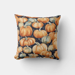 Decorative Watercolor  Pumpkin Themed  Cushion