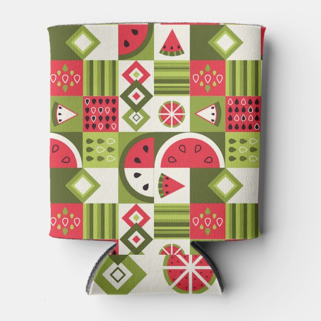 Decorative Watermelon Elements Art Print Can Cooler (Front)