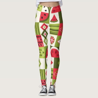 Decorative Watermelon Elements Art Print Leggings