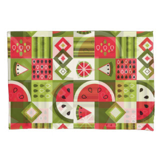 Decorative Watermelon Elements Art Print Pillowcase