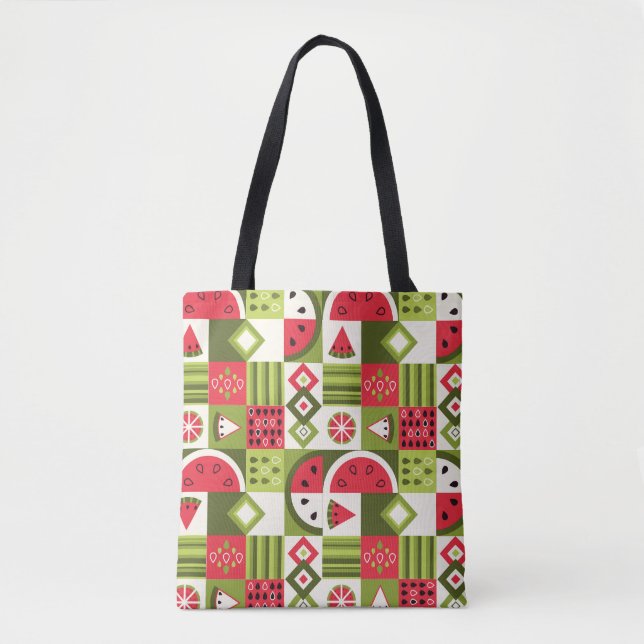 Decorative Watermelon Elements Art Print Tote Bag (Front)