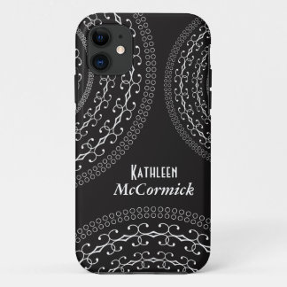 Decorative White Circles Over Your Colour with Nam iPhone 11 Case