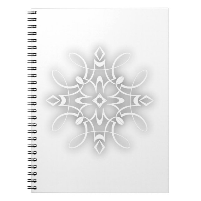 Decorative White flower Notebook (Front)