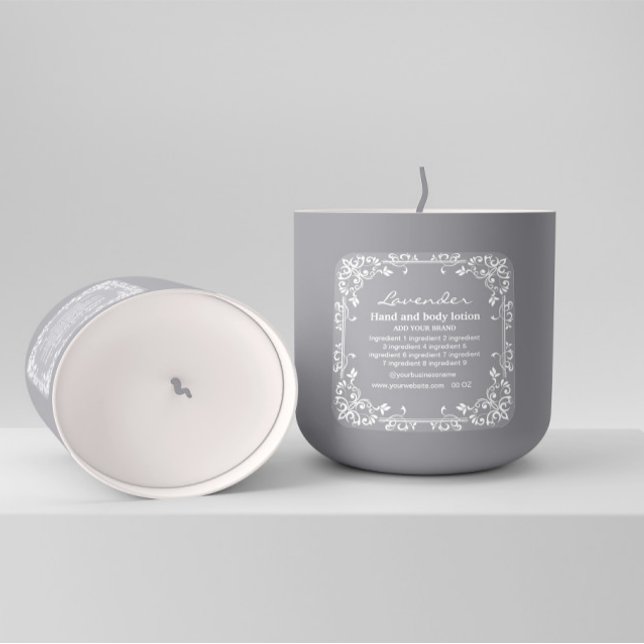 Decorative white frame grey background label (Creator Uploaded)