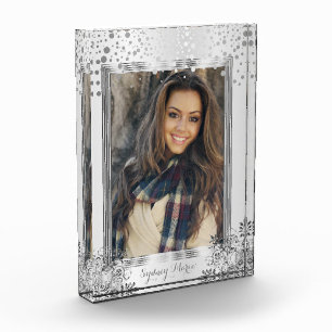 Decorative White & Silver Confetti - DIY Photo Block