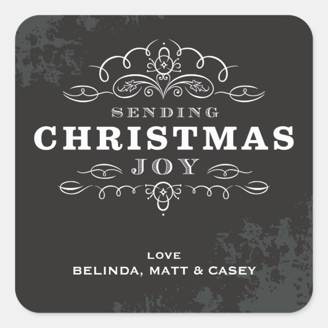 DECORATIVE WRAP LABEL :: sending christmas joy 2 (Front)