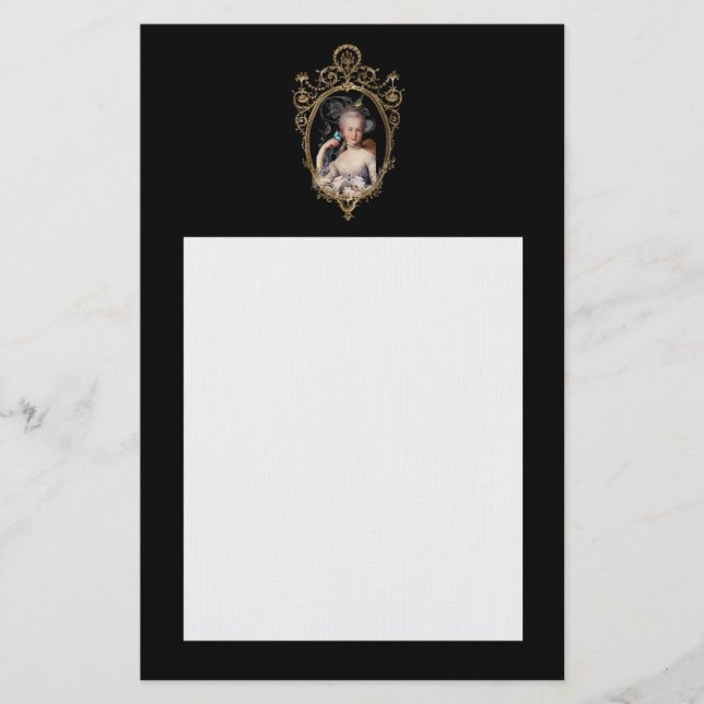 Decorative young Marie Antoinette  Stationery (Front)
