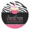Decorative Zebra Print Cupcake Jar Stickers