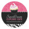 Decorative Zebra Print Cupcake Jar Stickers
