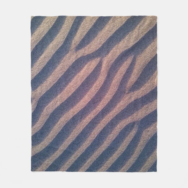 Decorative Zebra Stripes in Sand Photo Fleece Blanket (Front)