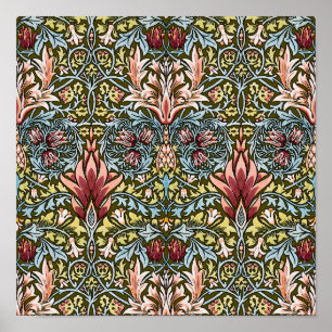 Decorator Floral Wallpaper Pattern Vintage Chic Poster