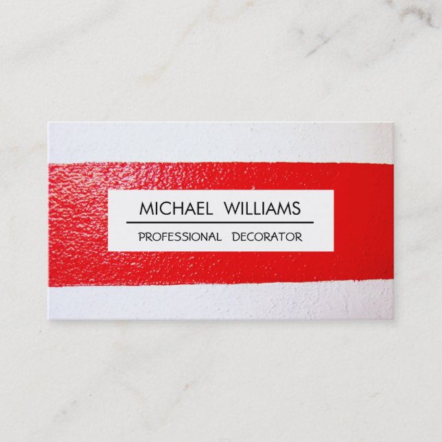 DECORATOR PROFESSIONAL PAINTER ELEGANT MINIMALIST BUSINESS CARD (Front)