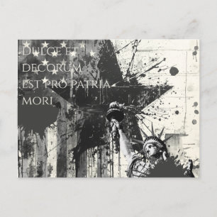 Decorum Est Pro Patria Mori Patriotic Liberty Art Holiday Postcard