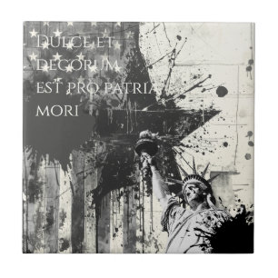 Decorum Est Pro Patria Mori Patriotic Liberty Art Tile