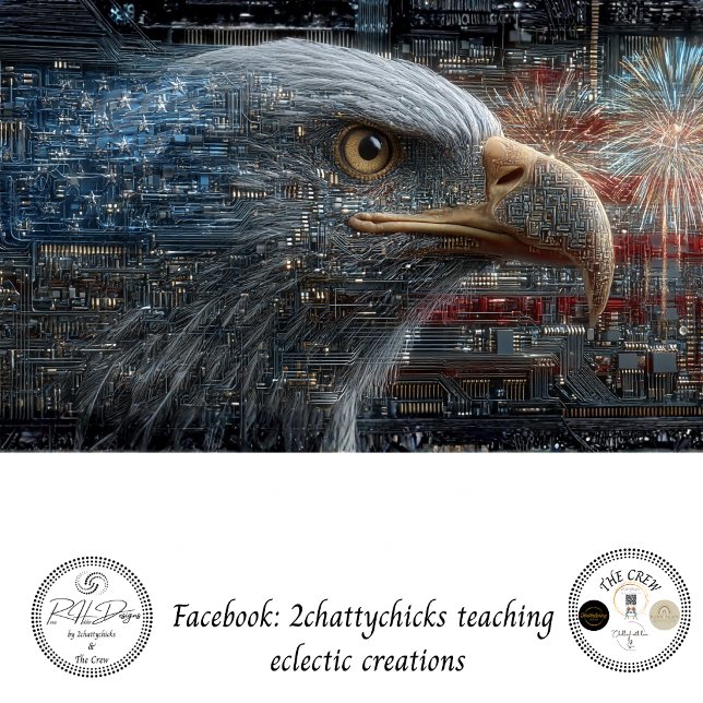 Decoupage 250th Cyber Eagle Artwork  Tissue Paper (Creator Uploaded)