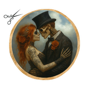 Decoupage 2 Skeleton Lovers Getting Married  Tissue Paper