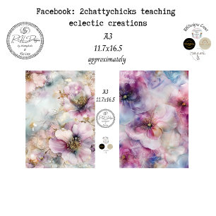 Decoupage A3 Floral Botanicals Scrapbooking Tissue Paper