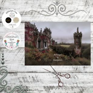 Decoupage Abandoned Irish Castle In Ruins Tissue Paper