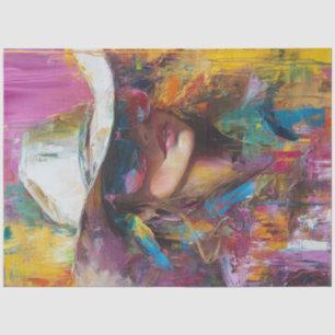 Decoupage Abstract Cowgirl Bold Colours  Tissue Paper