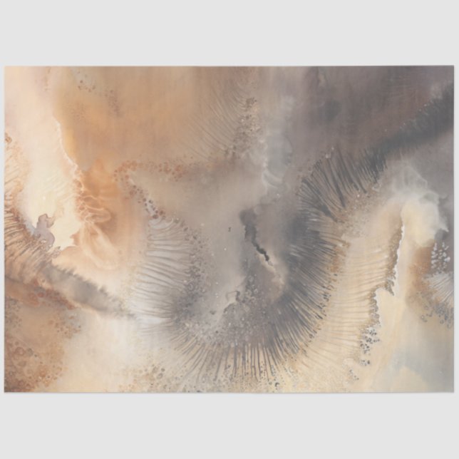 Decoupage Abstract Faux Background Black Rust  Tissue Paper (Front)