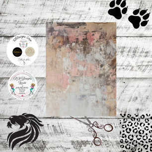 Decoupage Abstract Faux Finish Matches Leopard Tissue Paper