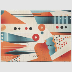 Decoupage Abstract Geometric Shapes Vibrant Colour Tissue Paper