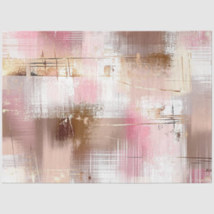 Decoupage Abstract Pink Brown White Background  Tissue Paper