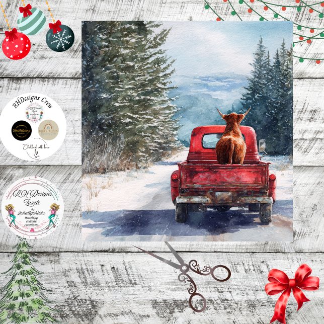 Decoupage All Cows Come Home-Homebound Highland Tissue Paper (Creator Uploaded)