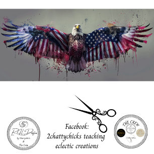 Decoupage American Eagle Patriotic Design  Tissue Paper