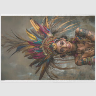Decoupage American Indian Aponi meaning Butterfly  Tissue Paper