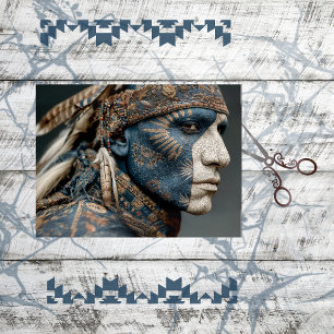 Decoupage American Indian Warrior Chief  Tissue Paper