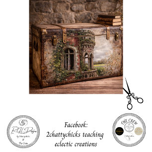 Decoupage Ancient Irish Castle Overgrown Ivy Tissue Paper