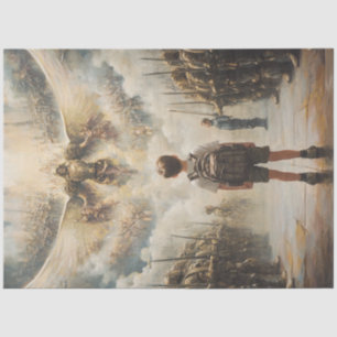 Decoupage Angelic Warrior Celestial Army Tissue Paper