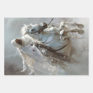 Decoupage Apocalypse Dachshund Highland Cow  Wrapping Paper Sheet