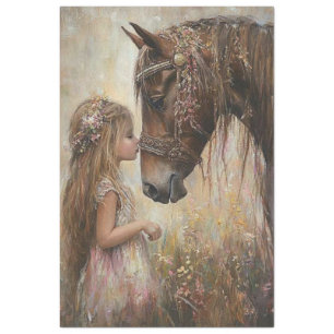Decoupage Arabian Horse Karis Fortune & Ella  Tissue Paper