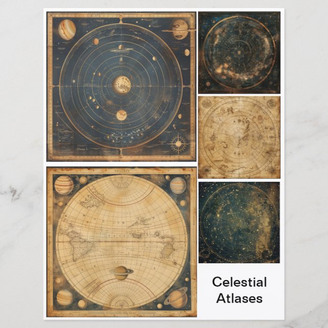 Decoupage Art Celestial Atlases (Front)