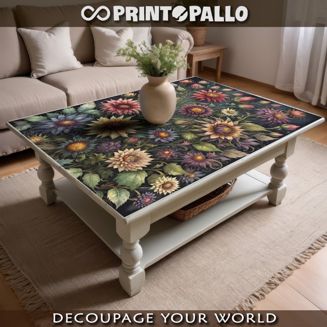 Decoupage - Assorted magic flowers -  Tissue Paper (Creator Uploaded)