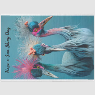 Decoupage Birds Sun Shiny Day  Tissue Paper