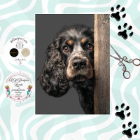 Decoupage Black Brown Cocker Spaniel Sadie