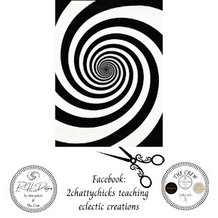 Decoupage Black White Spiral Design  Tissue Paper