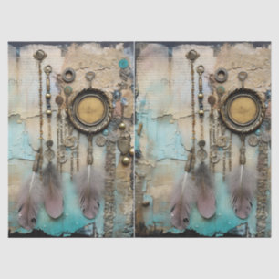 Decoupage BoHo Dreamcatcher Feathers Tissue Paper