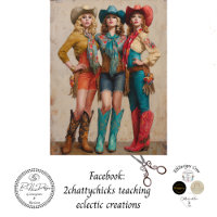 Decoupage Boot-Scootin Western Cowgirls