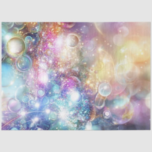 Decoupage Bubbles Faux Finish Background Orbs Tissue Paper