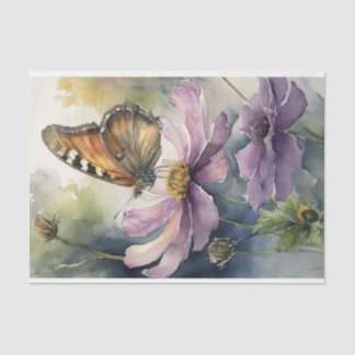 Decoupage Butterfly on Cosmos Tissue Paper