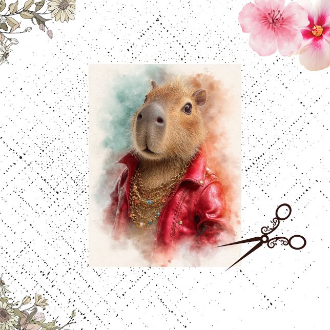 Decoupage Capybara Urban Jungle Chic Tissue Paper (Creator Uploaded)