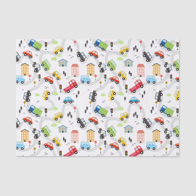 Decoupage Cars Trucks  Tissue Paper (Front)